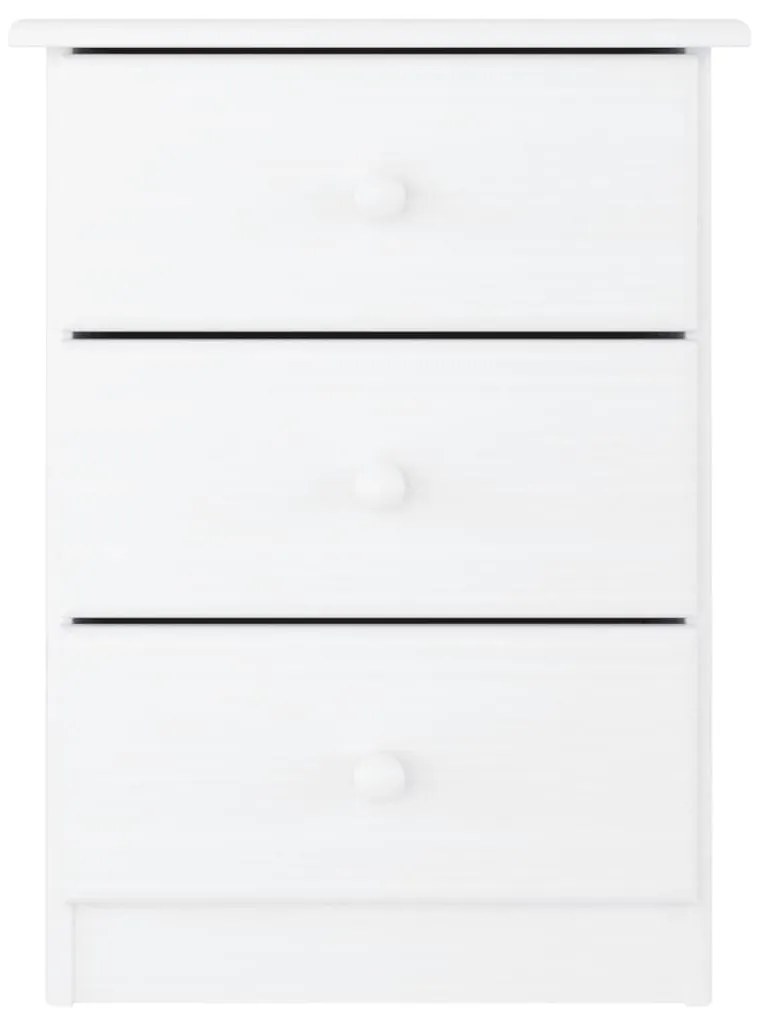 Mesa de cabeceira ALTA 41x35x55 cm pinho maciço branco