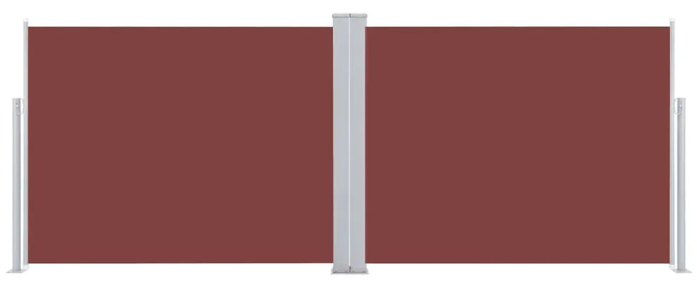 Toldo lateral retrátil 140x1000 cm castanho