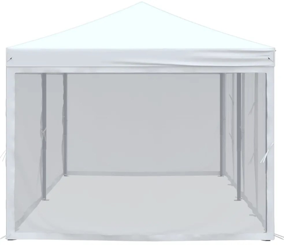 Tenda para festas dobrável com paredes laterais 3x6 m branco