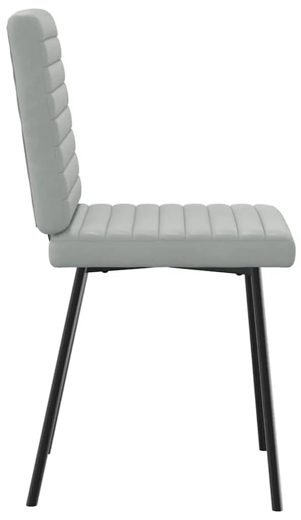 Cadeiras de jantar 4 pcs veludo cinzento-claro