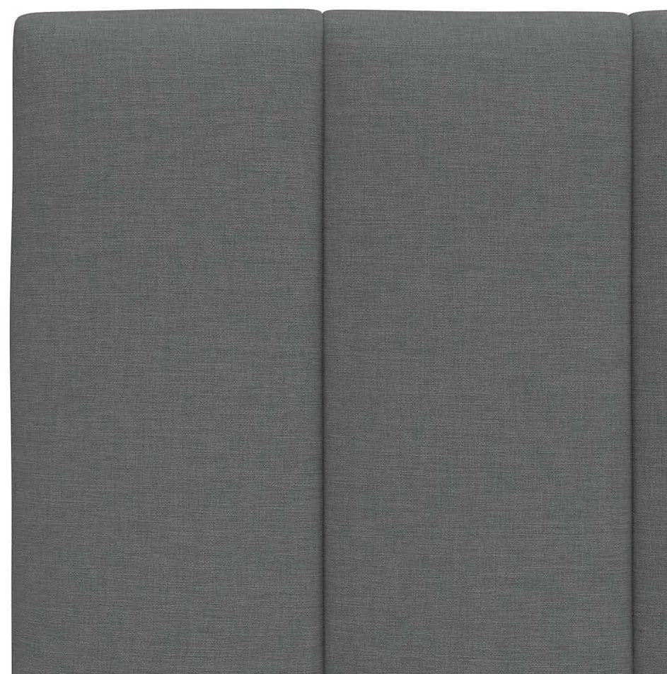 Estrutura de cama sem colchão 90x200 cm tecido cinzento-escuro
