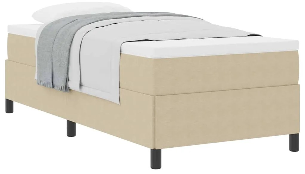 Estrutura de Cama vidaXL Verde Claro Cinza 80x200 cm Tecido de Cotelê
