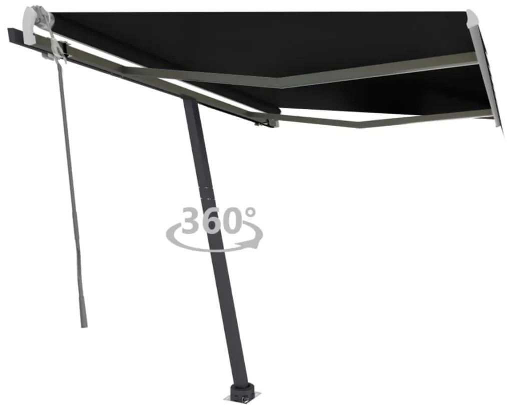 Toldo retrátil manual independente 350x250 cm antracite