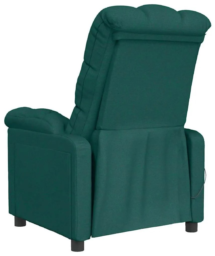 Poltrona de massagens tecido verde-escuro