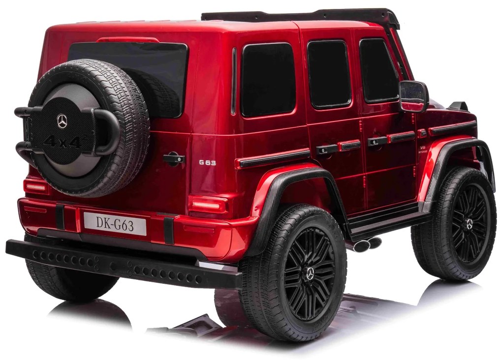 Carro elétrico para crianças Mercedes-Benz G63 AMG 4x4² 2 lugares, Bateria 24V/7Ah, 4 motores 200W, Rodas Borracha com suspensão, Bancos em pele, Cont