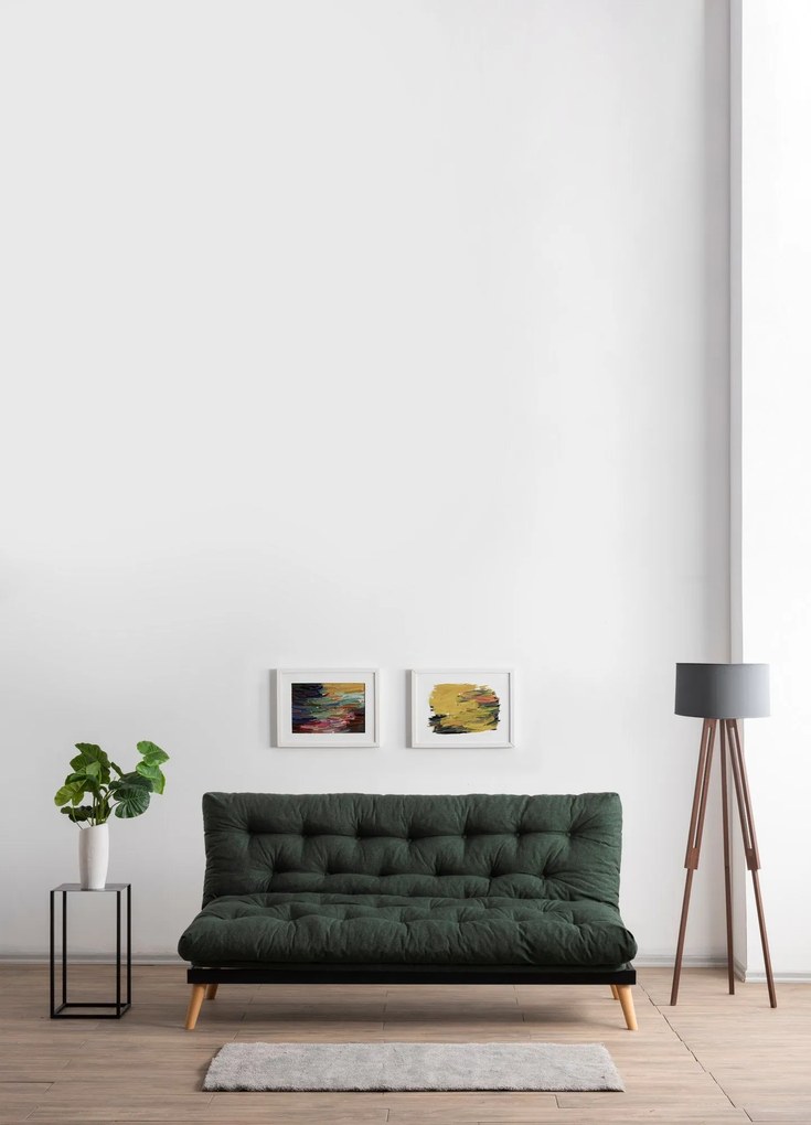 Sofá-Cama de 3 Lugares Saki – Verde – 185x92x82 cm