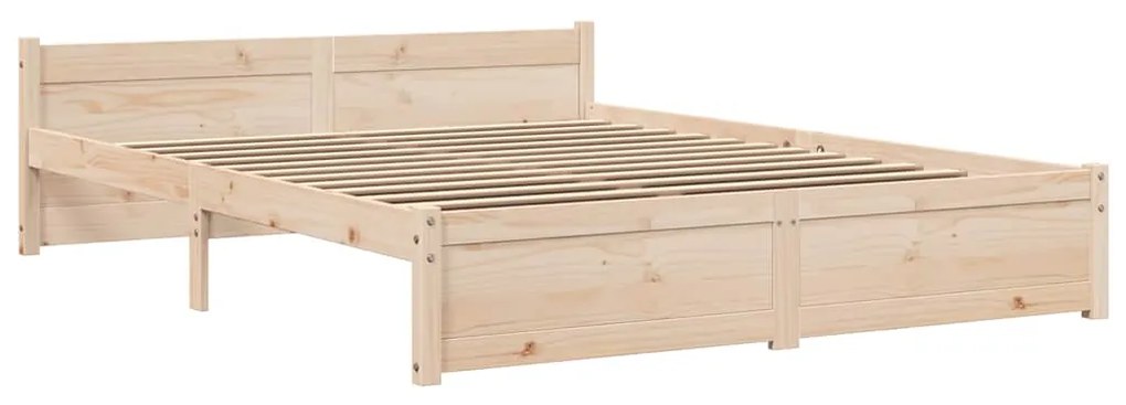Estrutura de cama sem colchão 140x200 cm madeira maciça