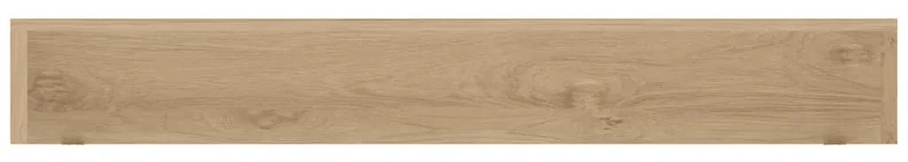 Prateleiras de parede 2 pcs 110x15x4 cm madeira de teca maciça