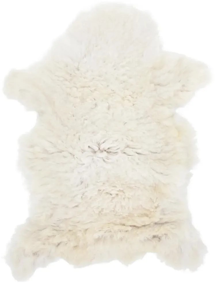 vidaXL Pele de ovelha (60-70)x(90-100) cm cor creme