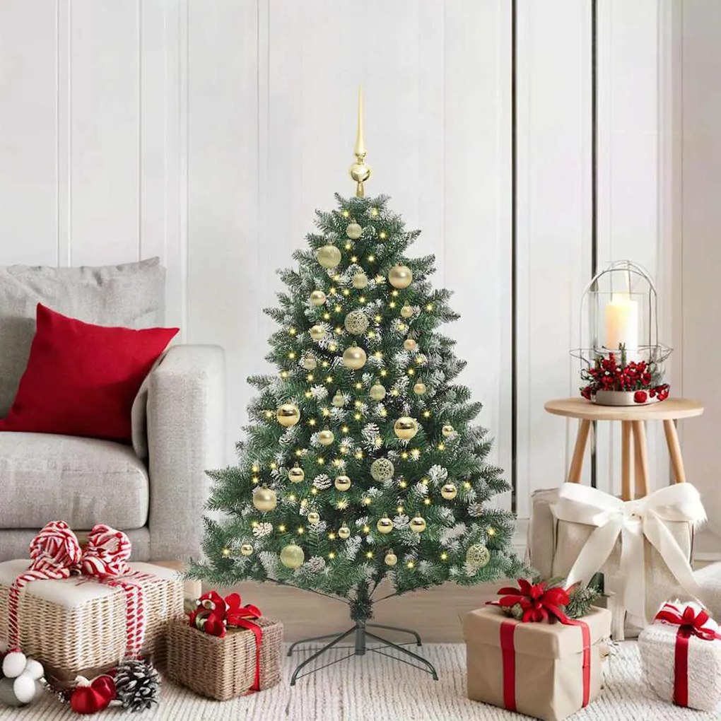 vidaXL Árvore de Natal Artificial Verde 120 cm PVC, Plástico e Aço