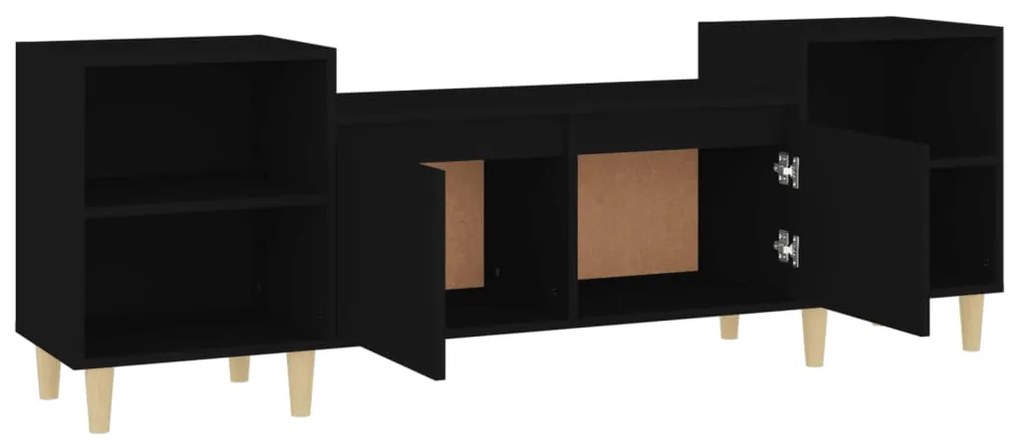 Móvel de TV 160x35x55 cm derivados de madeira preto