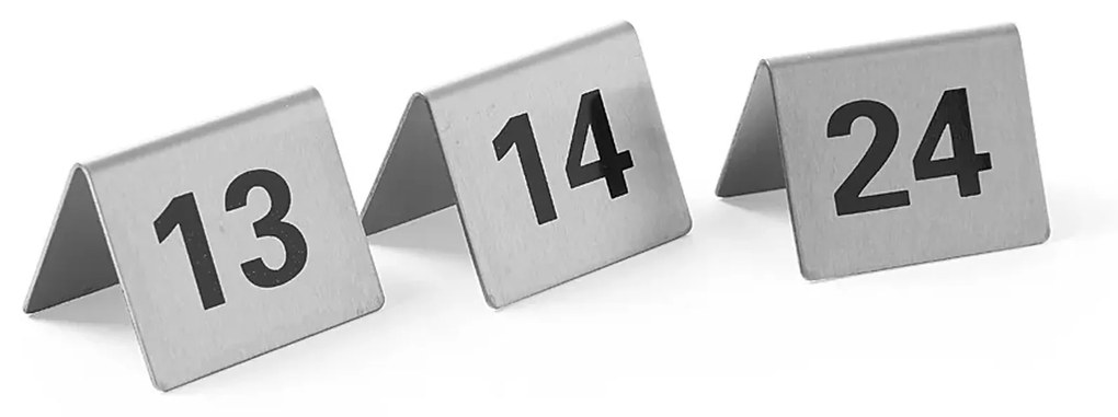 Placa Número de Mesa Inox Prateado 13-24 50X35X40cm