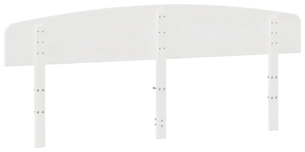Cabeceira 200 cm madeira de pinho maciça branco