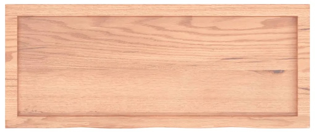 Bancada p/ WC 100x40x(2-6) cm madeira maciça tratada castanho
