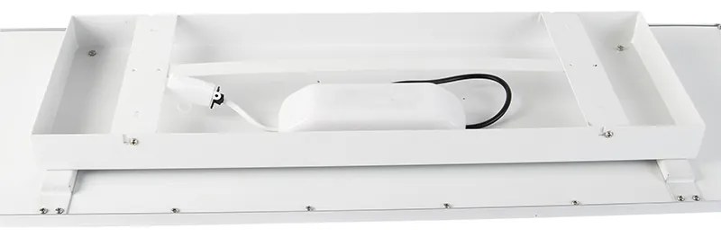 Candeeiro de teto oblongo elegante cromado com LED IP44 - Flat Moderno