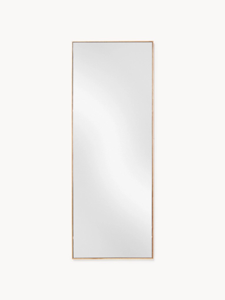 Espelho de corpo inteiro retangular com moldura de madeira de carvalho Avery