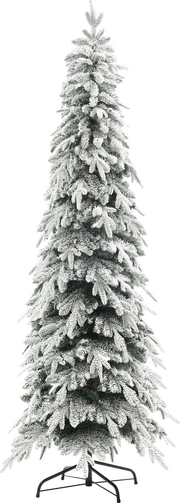 HOMCOM Árvore de Natal artificial 210 cm, árvore como real com 800 ramos densos, neve artificial, abertura automática | Aosom Portugal