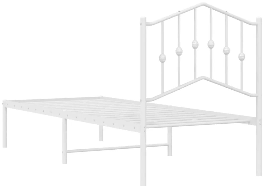 Estrutura de cama sem colchão com cabeceira 75x190 cm branco