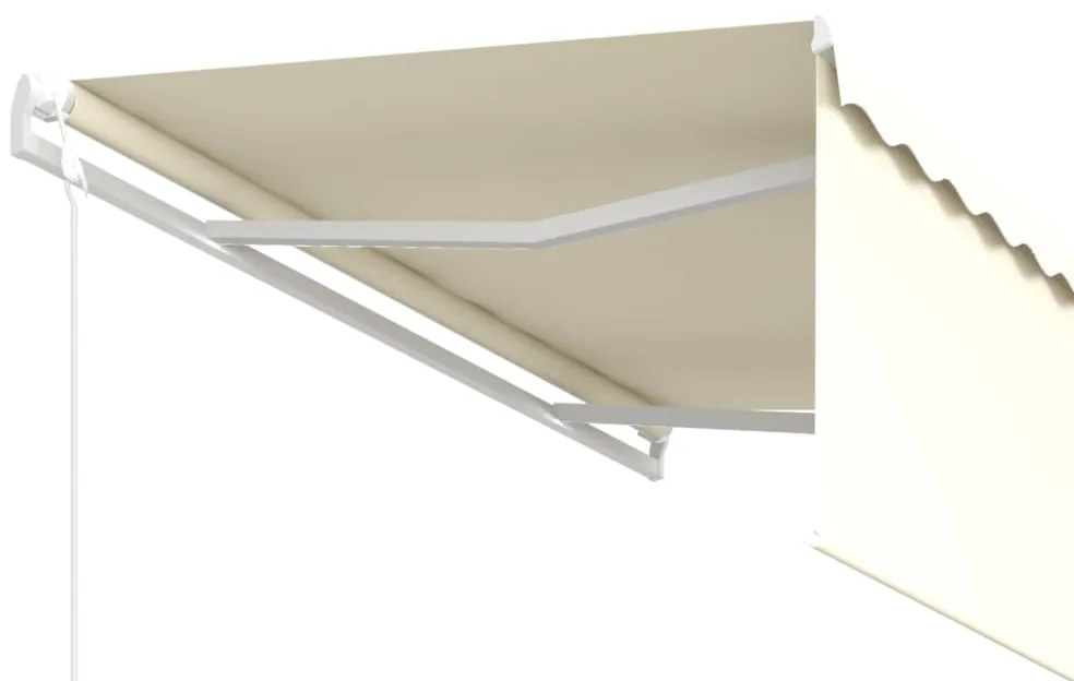 Toldo retrátil automático com estore 3x2,5 m cor creme