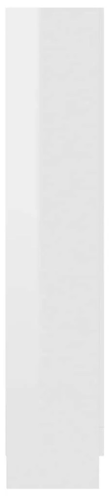Armário vitrine derivados de madeira branco brilhante