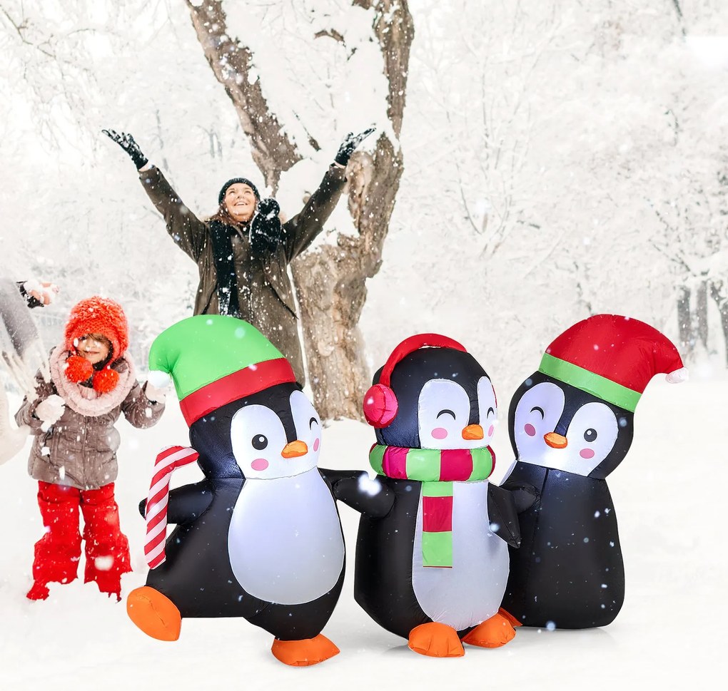 Papai Noel inflável em cabriolet com decoração de Natal LED com trenó e caixa de presente