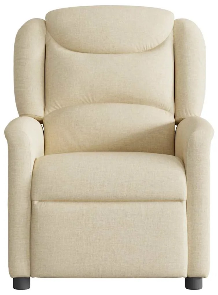 Poltrona de massagens reclinável elétrica tecido creme