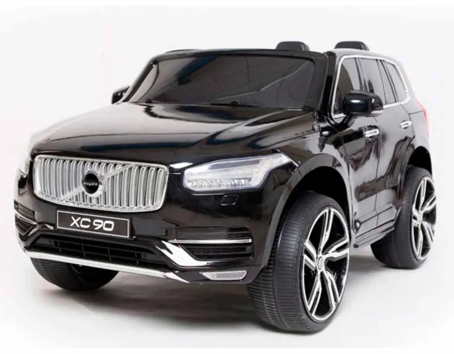 Carro elétrico para Crianças Volvo XC90 banco duplo em couro sintético, MP3 player com entrada USB, abertura de portas e capô, bateria 12V10Ah, rodas