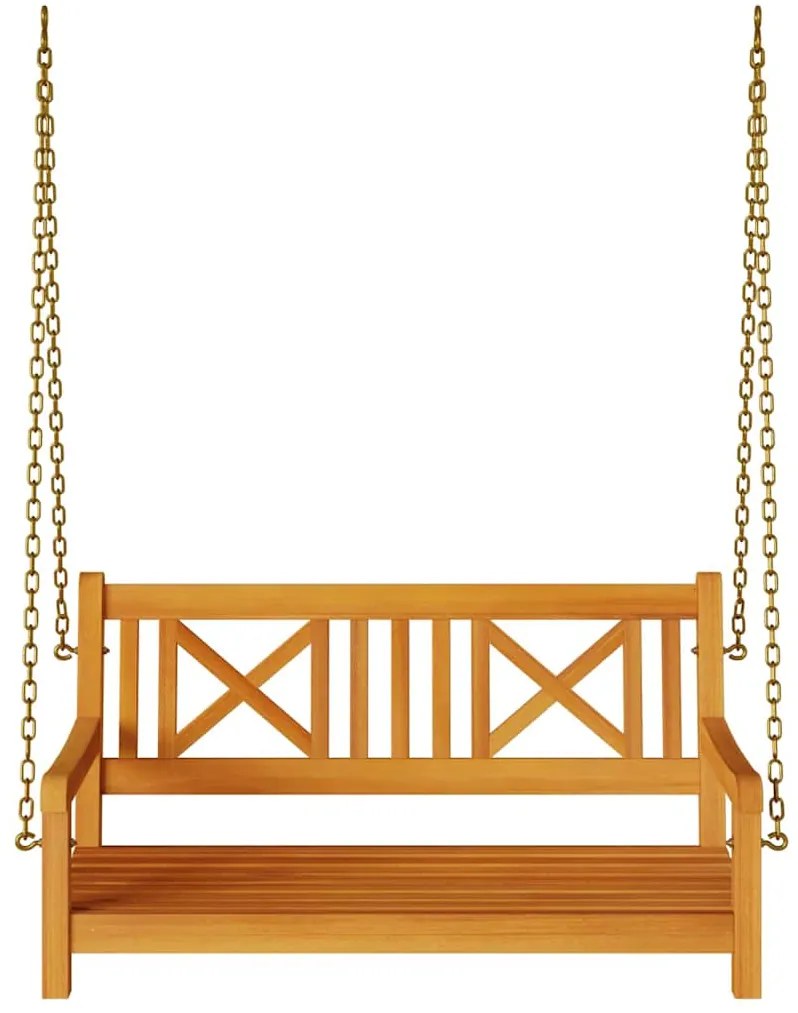 Banco de Balanço para Jardim de 2 Lugares 110x56x58 cm de Madeira Sóli