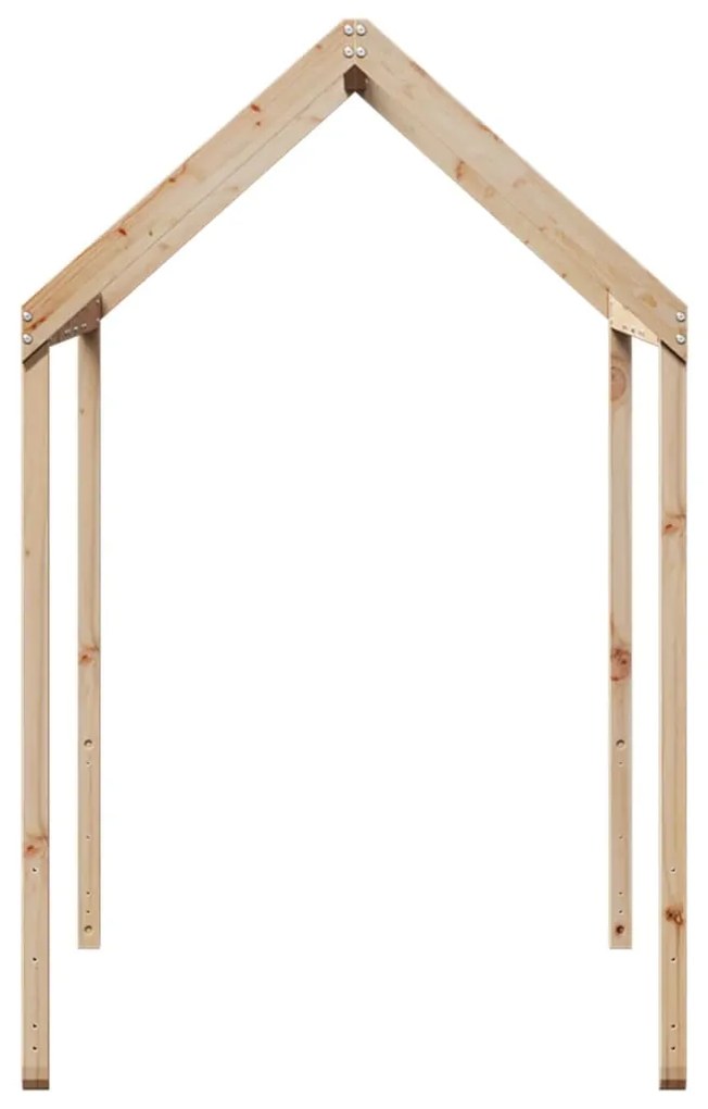 Telhado de cama infantil 217x95,5x159cm madeira de pinho maciça