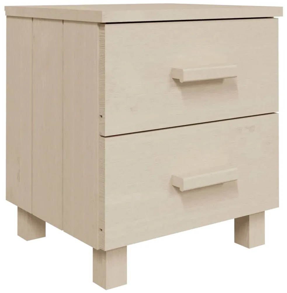Mesas cabeceira 2pcs HAMAR 40x35x44,5 pinho maciço castanho-mel