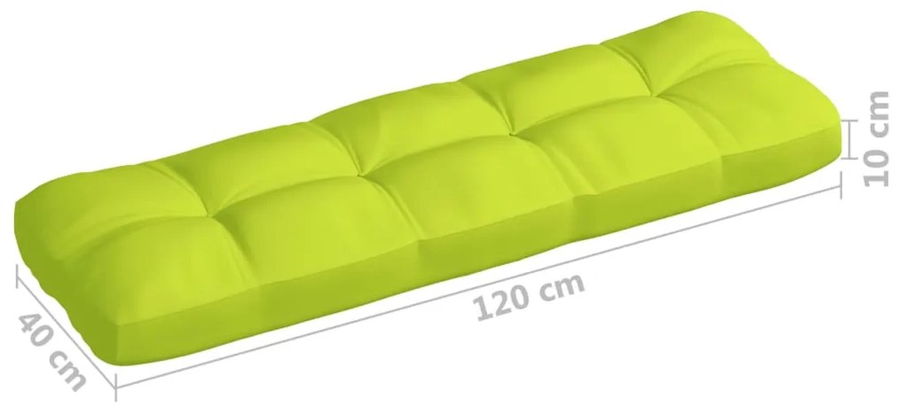 Almofadões para sofás de paletes 7 pcs verde brilhante
