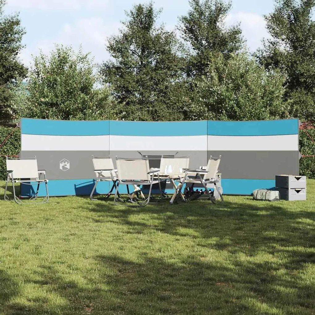 Corta-vento de campismo 508x130 cm impermeável azul