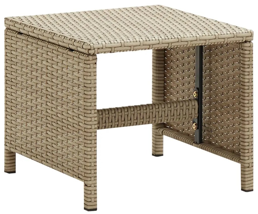 Cadeiras de jardim com bancos 2 pcs vime PE bege