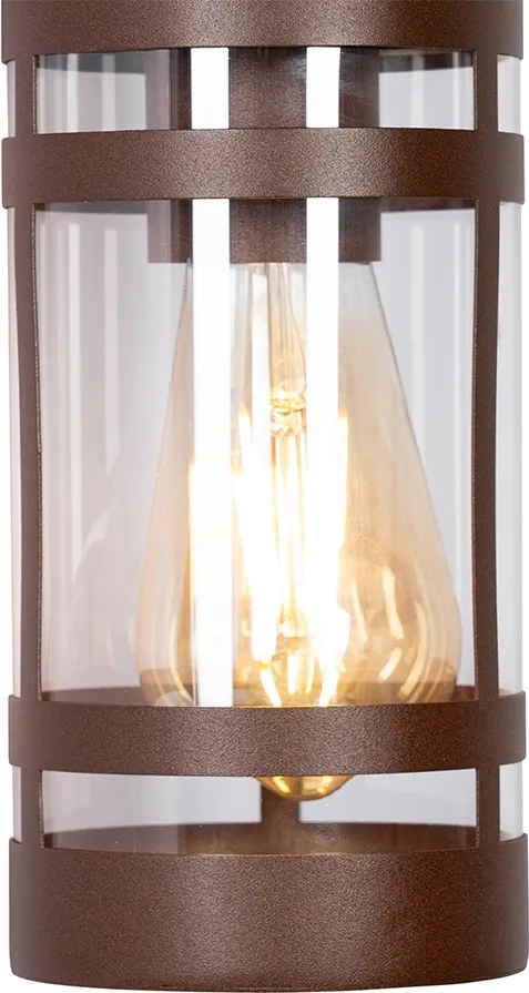 Candeeiro de parede exterior industrial castanho ferrugem IP44 - Ruben