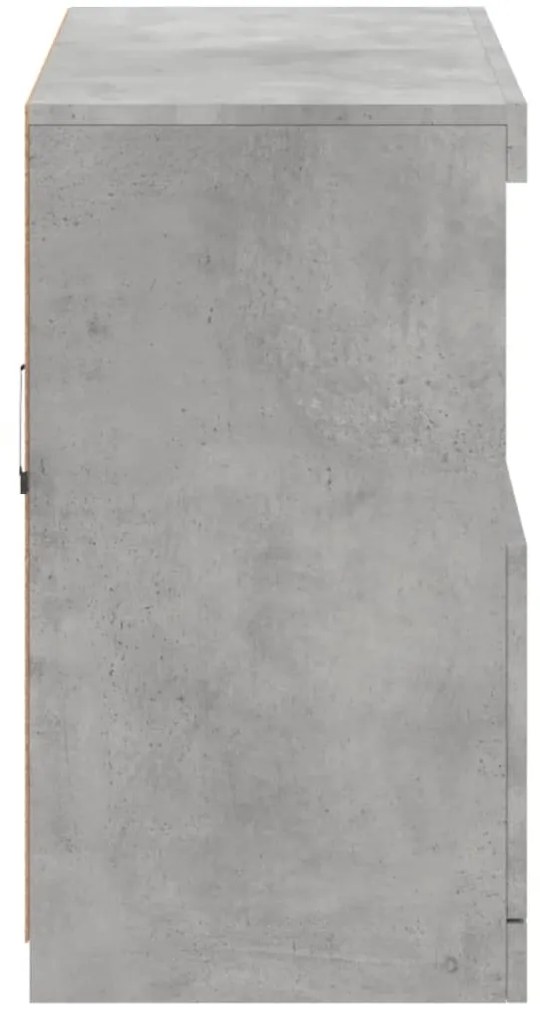 Aparador com luzes LED 81x37x67 cm cinzento cimento