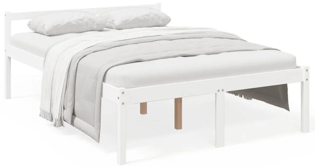 Estrutura de cama 120x200 cm pinho maciço branco