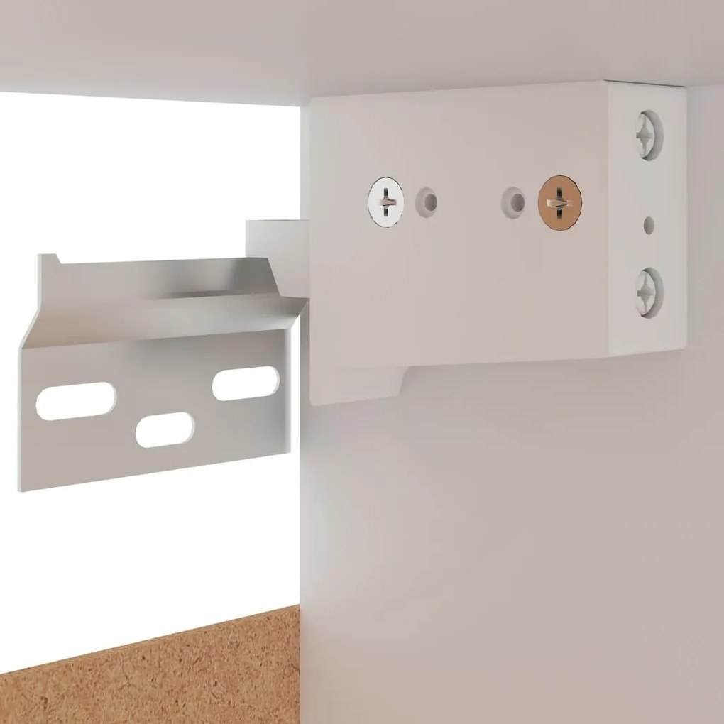 Armários de parede “Lyon” 2 pcs branco brilhante