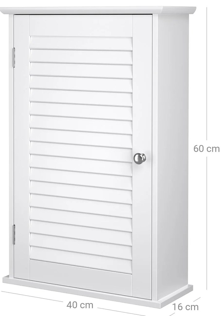 Armário de parede casa de Banho 40 x 16 x 60 cm branco