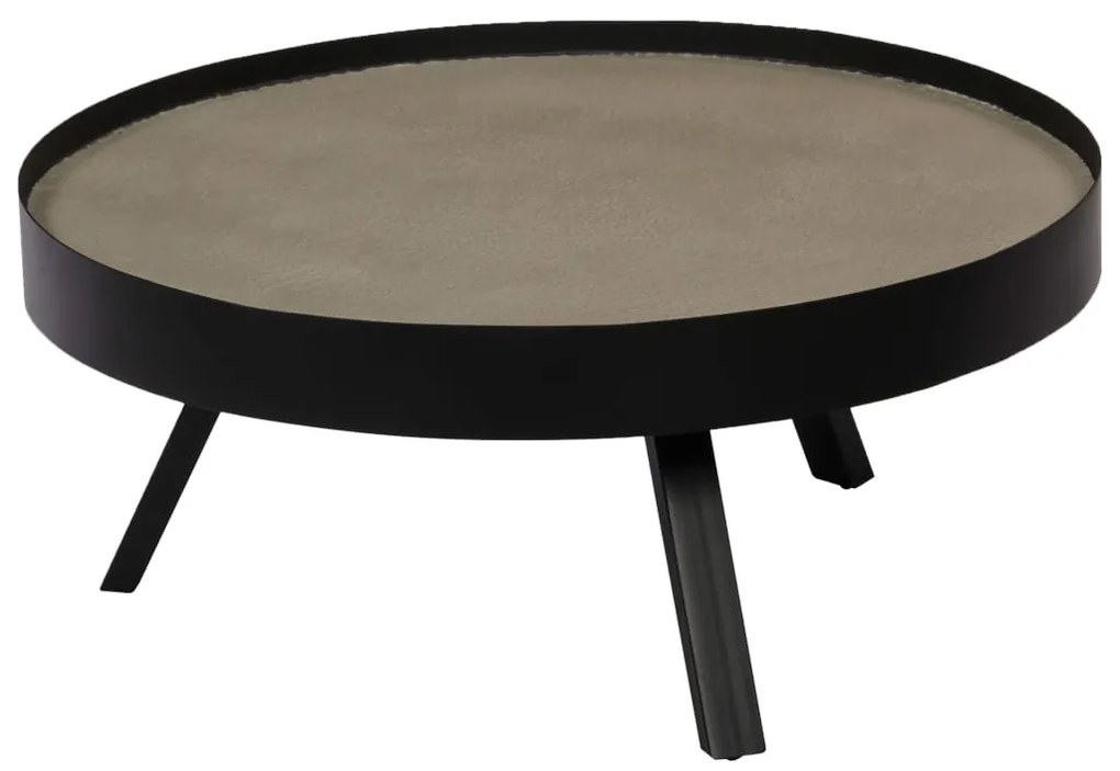 Mesa de centro com tampo em cimento 74x32cm