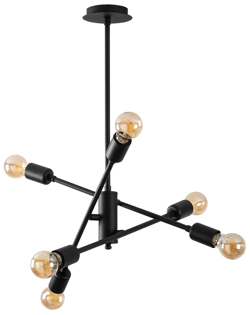 Candeeiro de Teto Ozbest – Preto – 55 x 55 cm