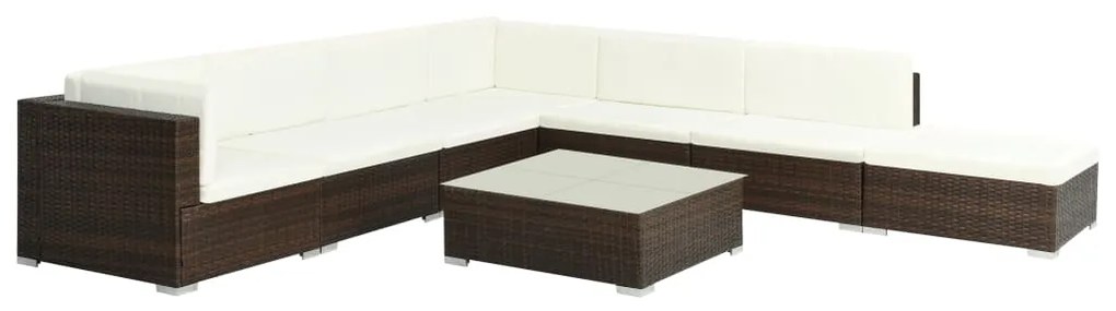 Conjunto de Sofás Lounge Romeu para Jardim - Vime Castanho - Design Na