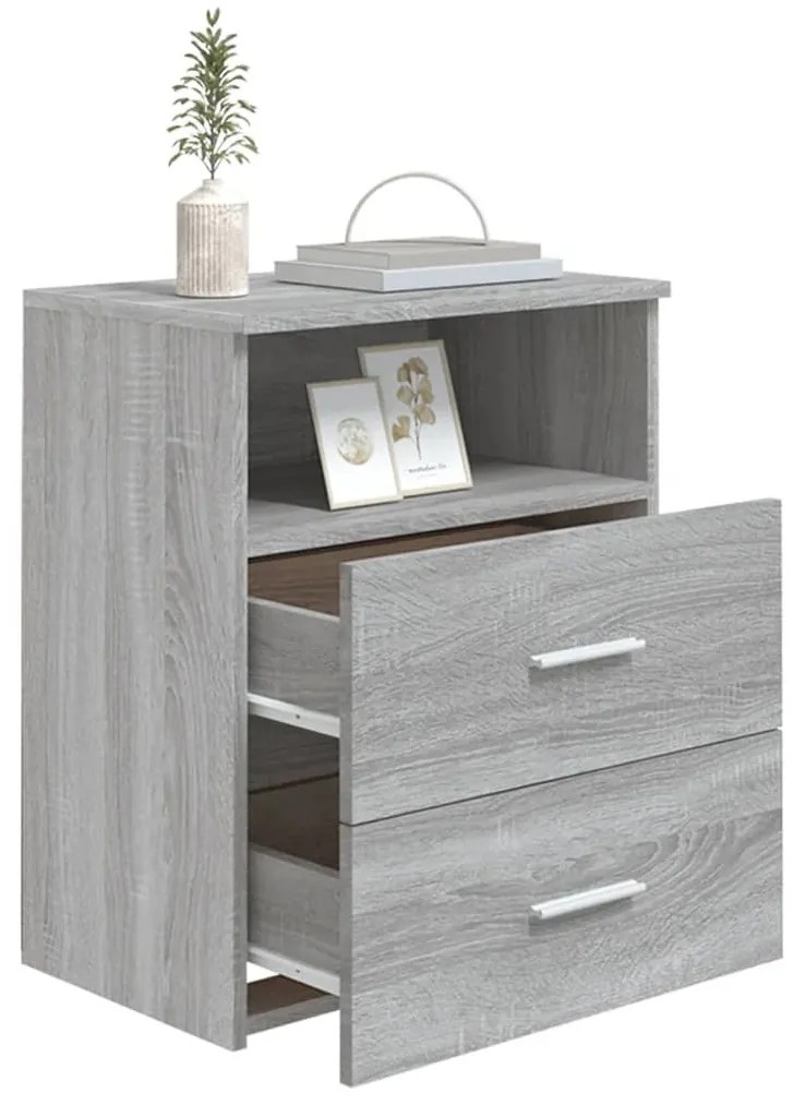 Mesa de cabeceira 50x32x60 cm sonoma cinzento