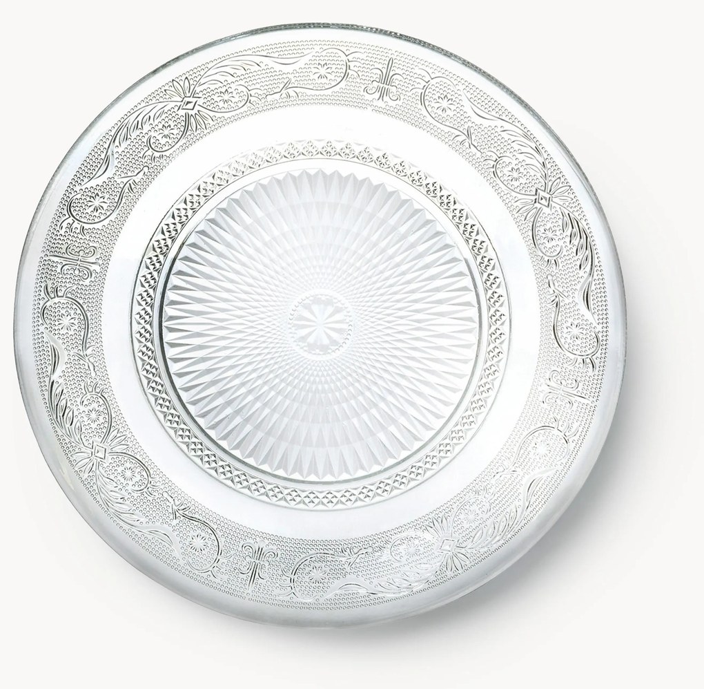 Prato de jantar de vidro com textura Imperial, conjunto de 6