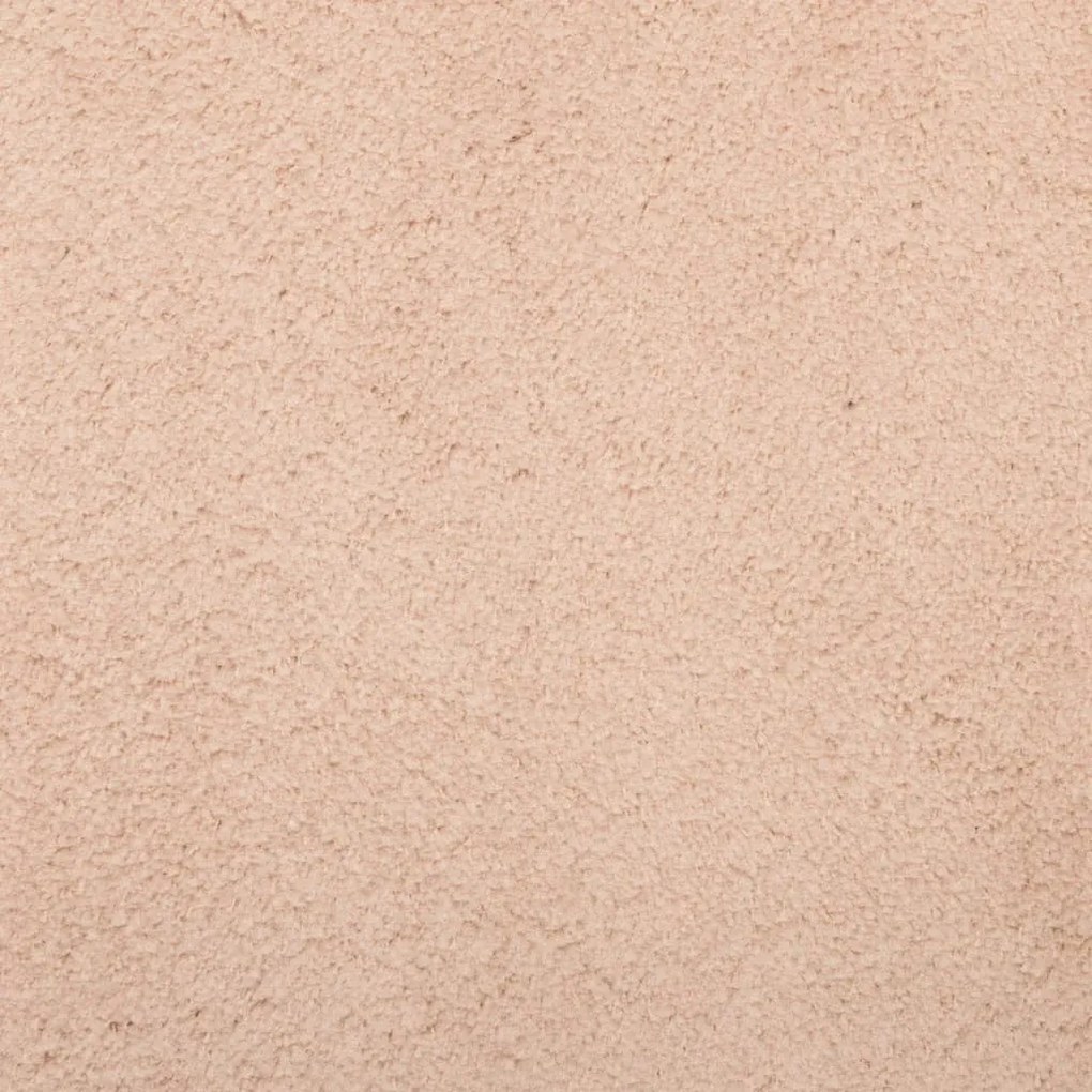 Tapete pelo curto macio e lavável HUARTE 80x200 cm rosa-pálido