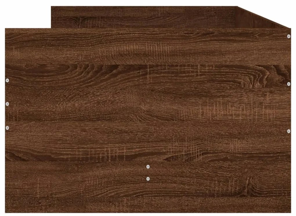 Estrutura de cama com gavetas 90x200 cm carvalho castanho
