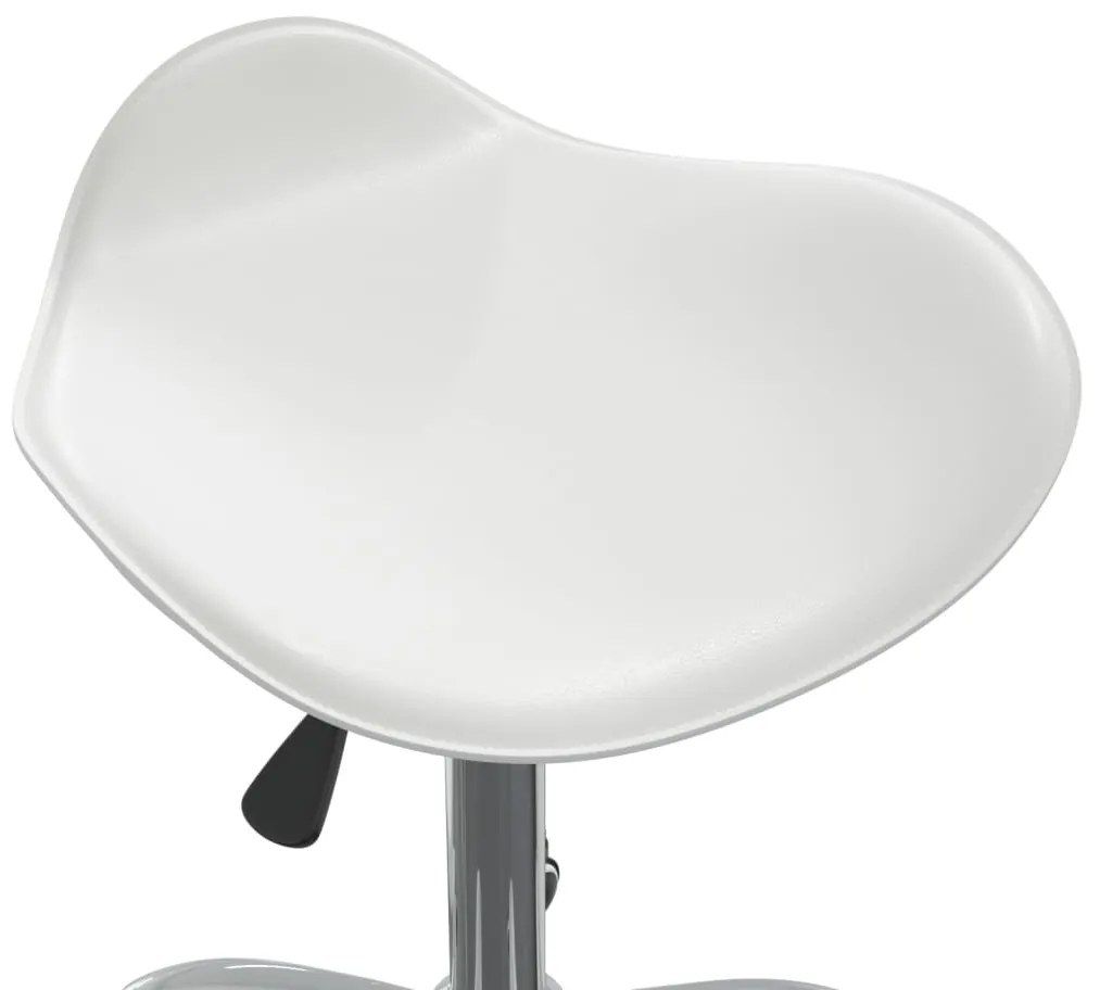 Cadeira de jantar giratória couro artificial branco
