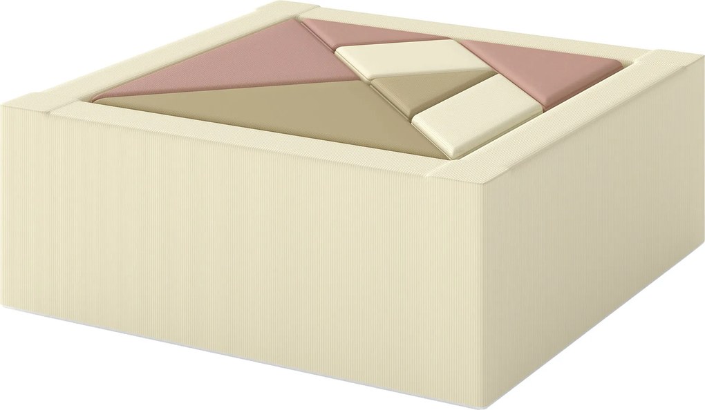 Circuito de motricidade para bebés, 9 peças, com piscina de bolas (BOLAS NÃO INCLUIDAS), módulo em espuma macia com capa em veludo canelado, multicolo