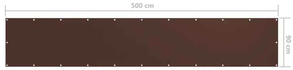 Tela de varanda 90x500 cm tecido Oxford castanho