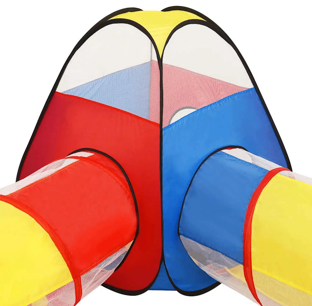 Tenda de brincar infantil com 250 bolas 190x264x90 cm multicor