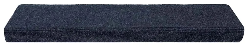 Tapetes de escada 10 pcs 65x21x4 cm agulhado antracite